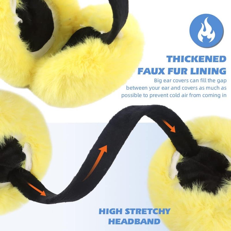 Peecabe Winter Women Earmuffs Faux Fur Girls Ear muffs Warm Unisex Kids Ear Covers Foldable Outdoor Boy Ear Warmers for Women - Image 3